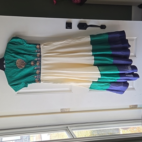 Biba by Rohit Bal Indian Anarkali Maxi Dress with Scarf - Picture 5 of 12